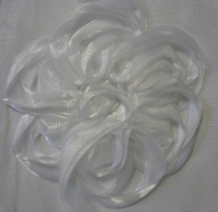 Flowerribbon Satin 11cm (15 yard), White